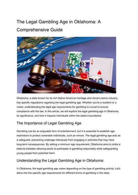 Oklahoma Legal Gambling Ages .